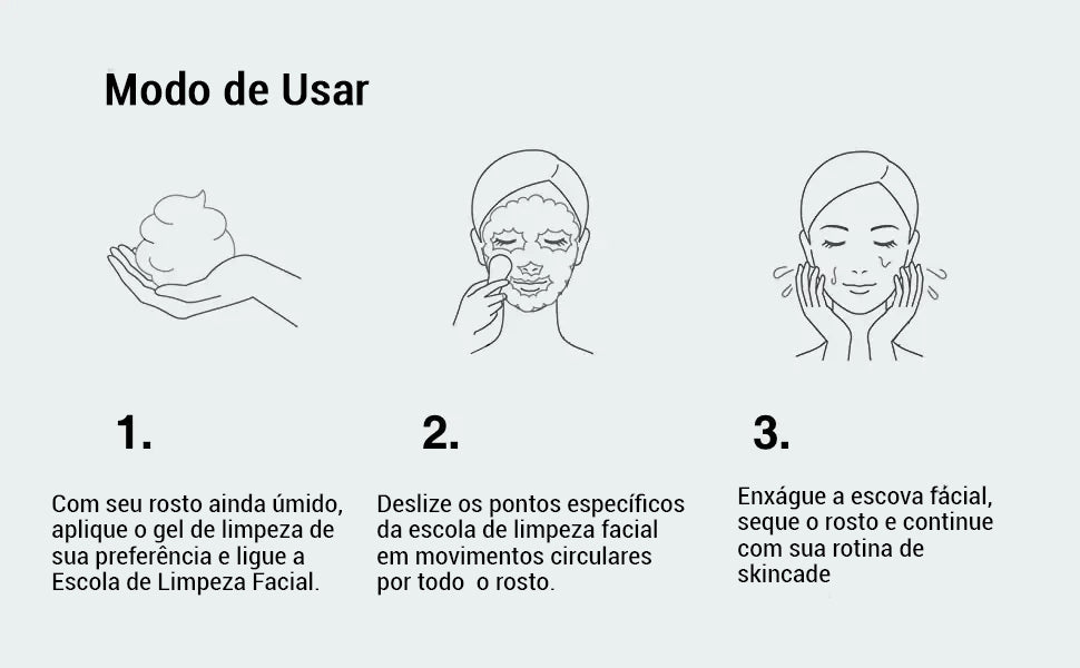 Escova de Limpeza Facial: Ultra Cleaning!